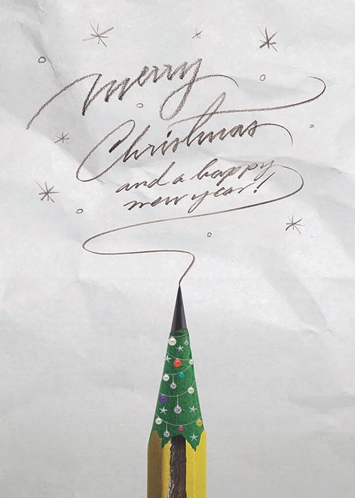 Holiday card illustration.
