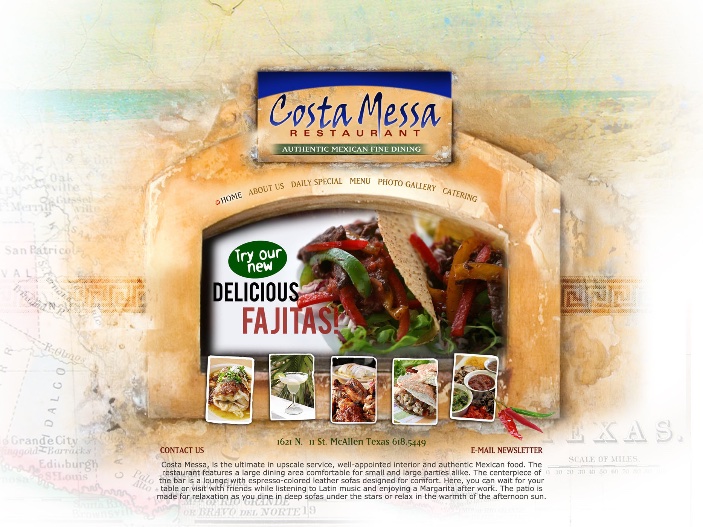 Restaurant website design.