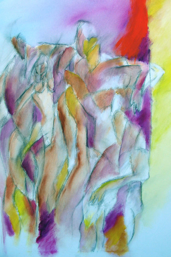 Abstract figurative painting.