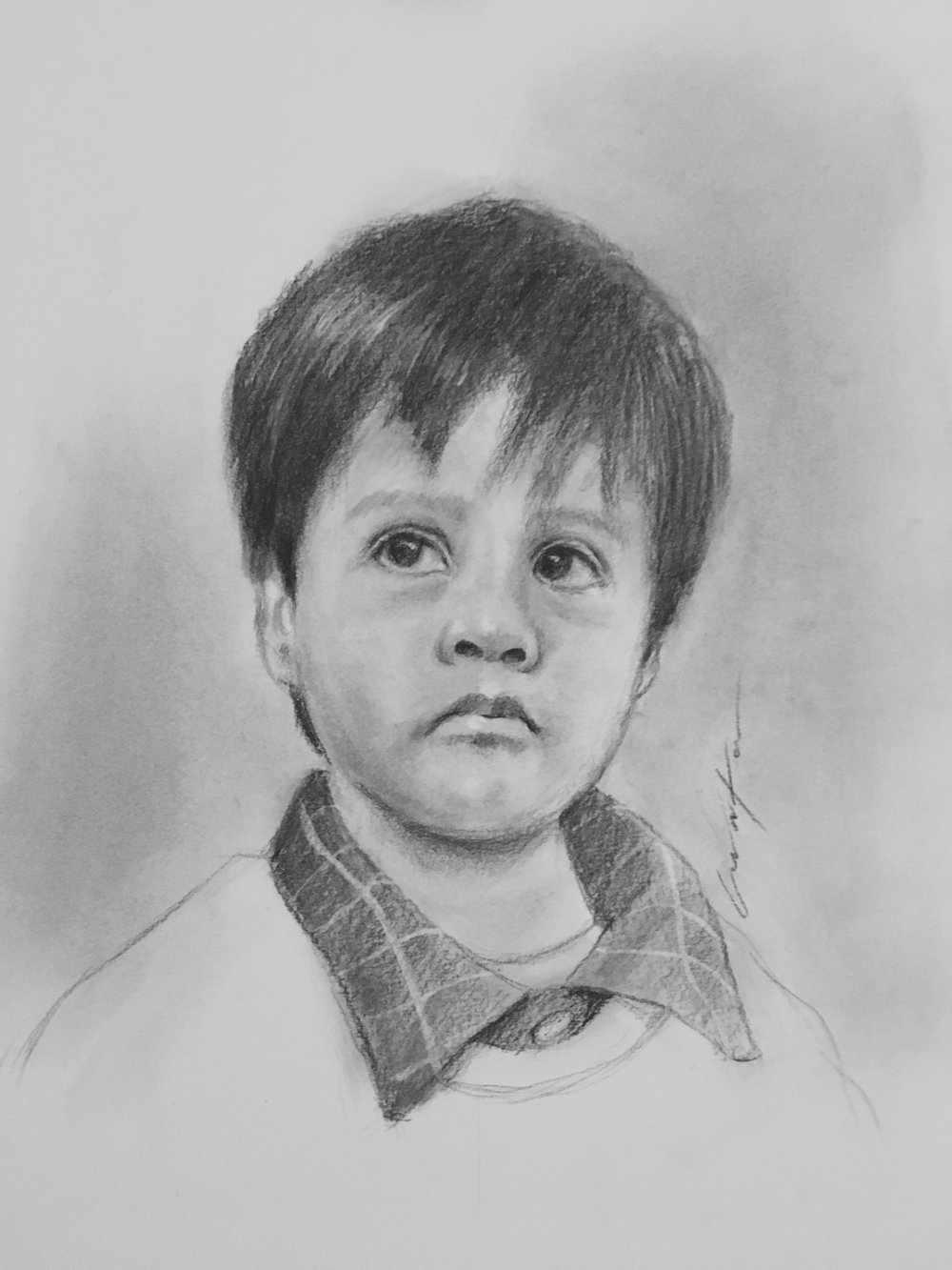 Charcoal portrait study.