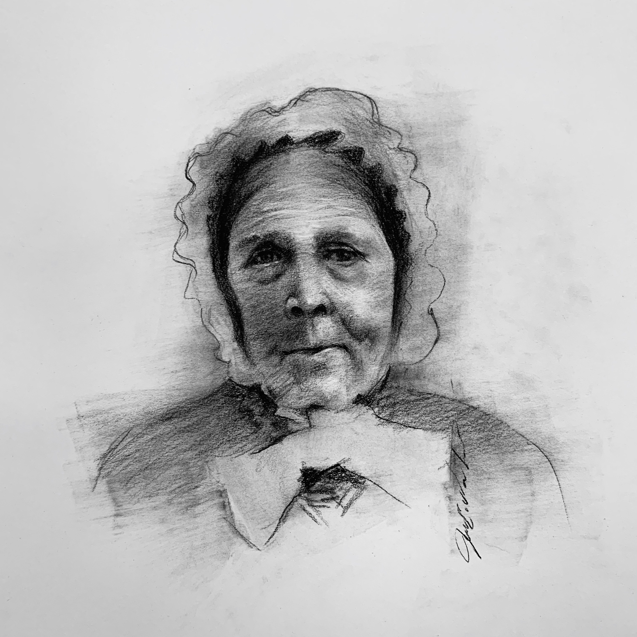 Charcoal portrait study.