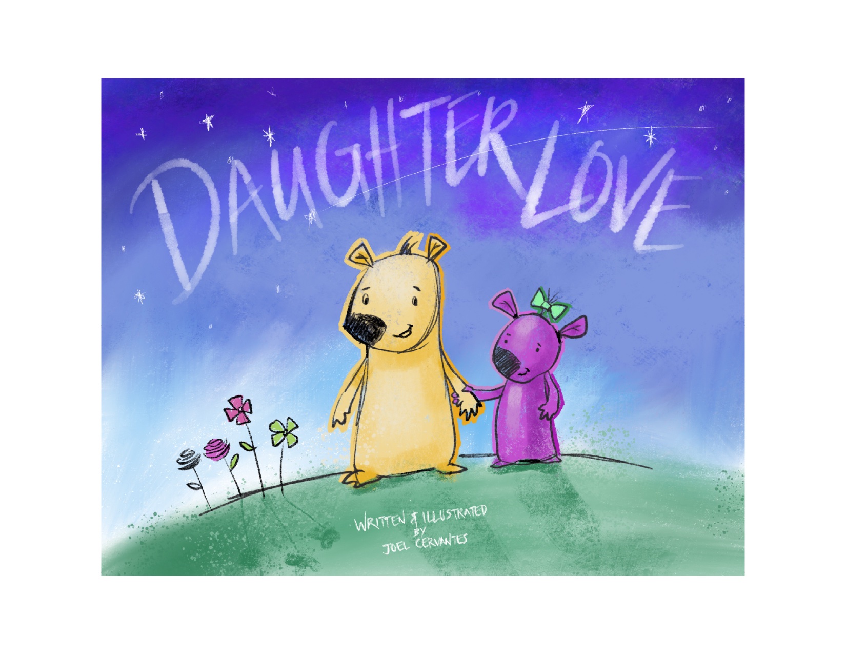 Daughter Love children's book cover illustration